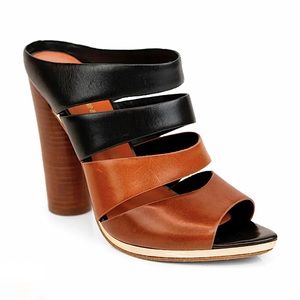 🛍️ Rebecca Minkoff Black/Brown Leather Rae Mules Multiple colors